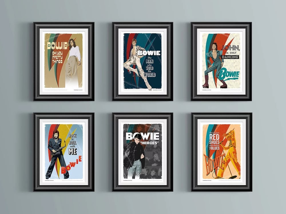 David Bowie Official Art Prints Set