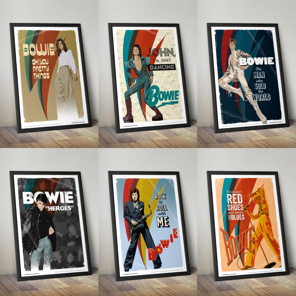 David Bowie Official Art Prints Set