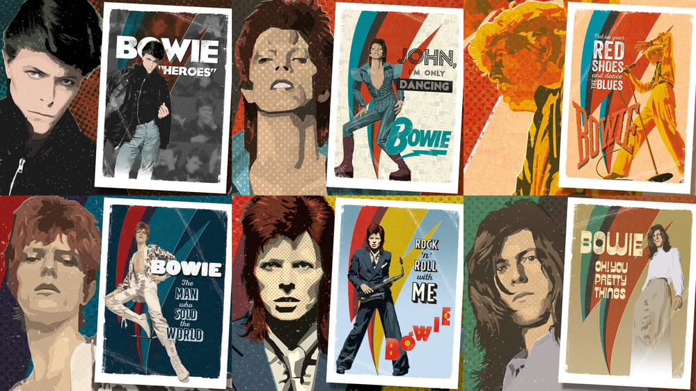 David Bowie Official Art Prints Set