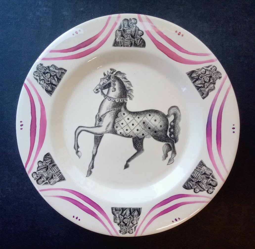 Harlequinade horse plate
