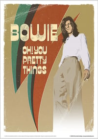 Image 1 of David Bowie Art Print – No. 1 'Hunky'