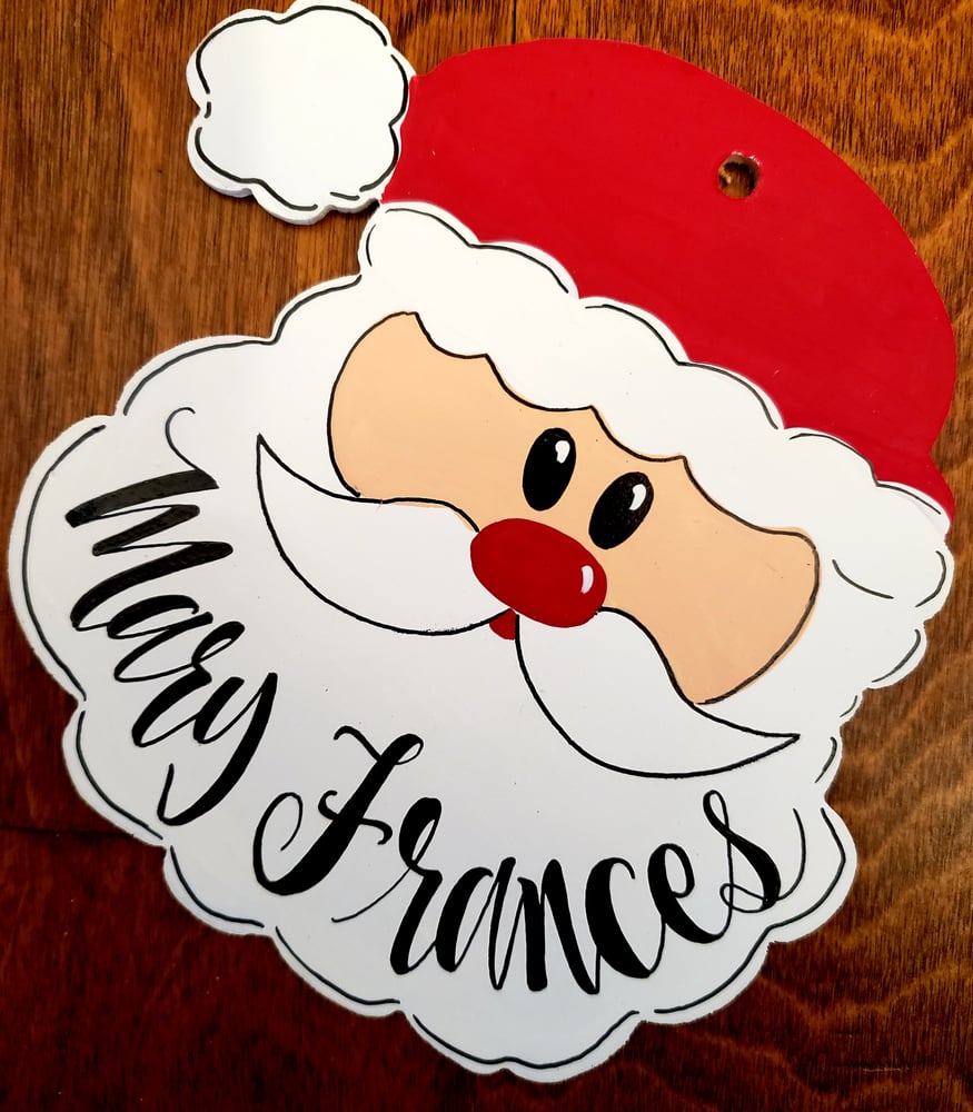 Image of Christmas - Santa name ornament
