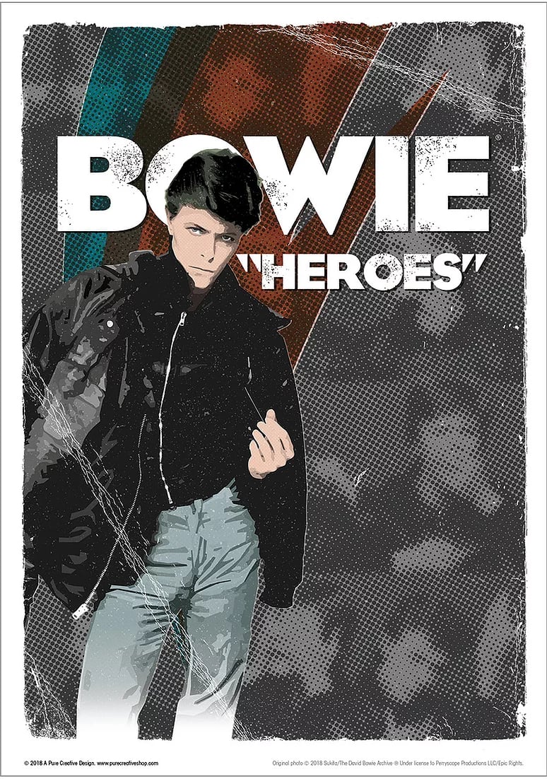 David Bowie Art Print – No. 5 'Hero'