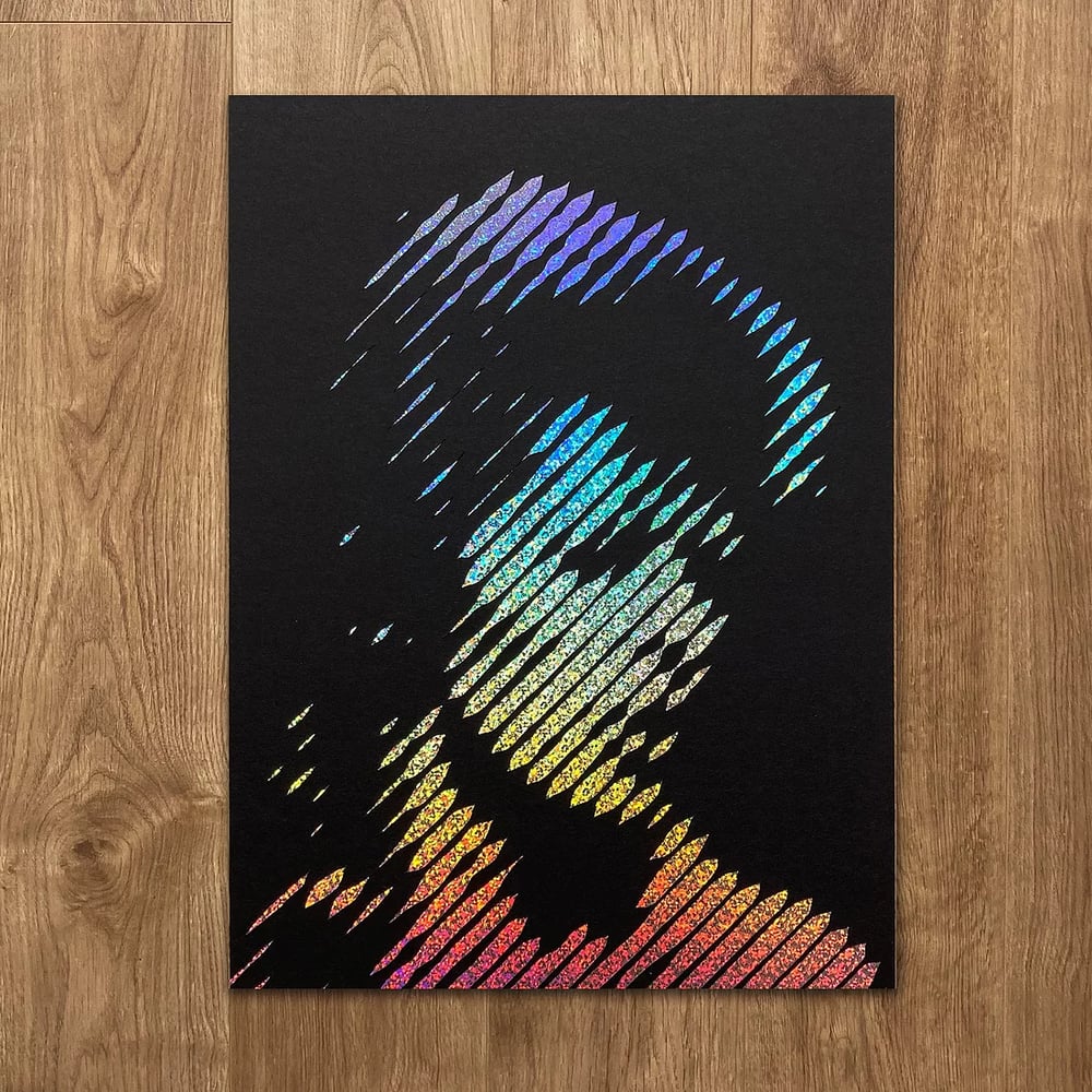 Bowie – Ziggy – Layered Papercut Print