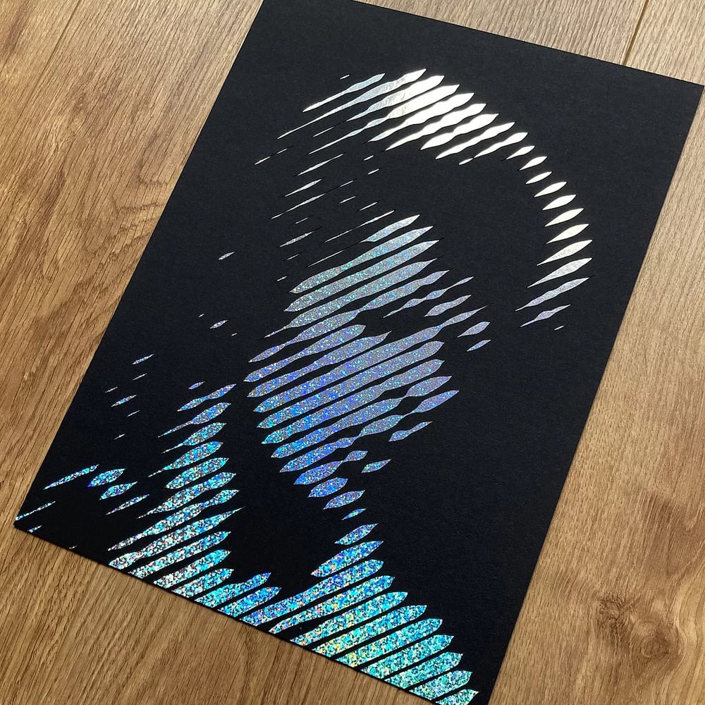 Bowie – Ziggy – Layered Papercut Print