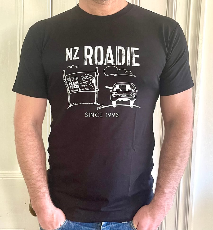 Image of NZ Roadie Tee Black(comes in Grey marle) - Mens/Unisex
