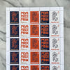 Halloween Mr. Jack-O-Zip Stamps — Navy and Orange Printed Stamps