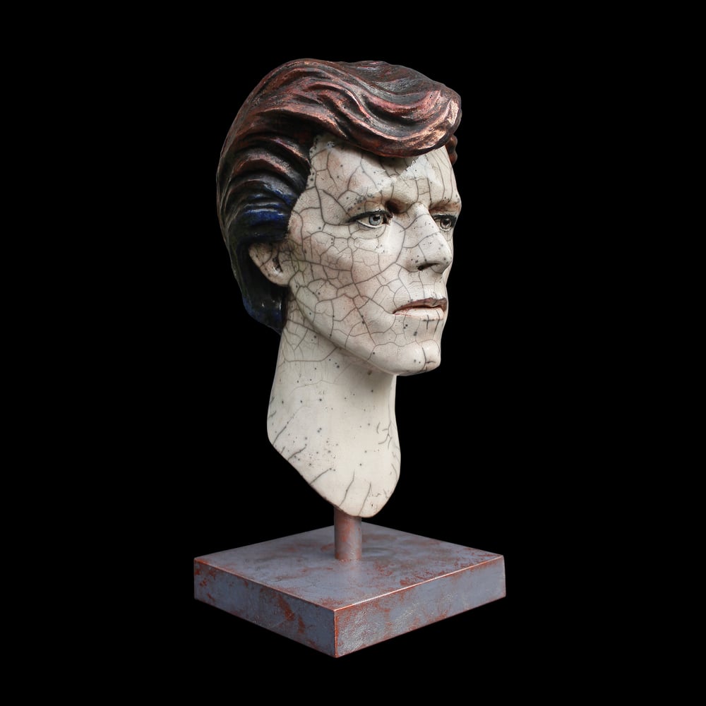David Bowie - Cracked Actor - Raku Sculpture