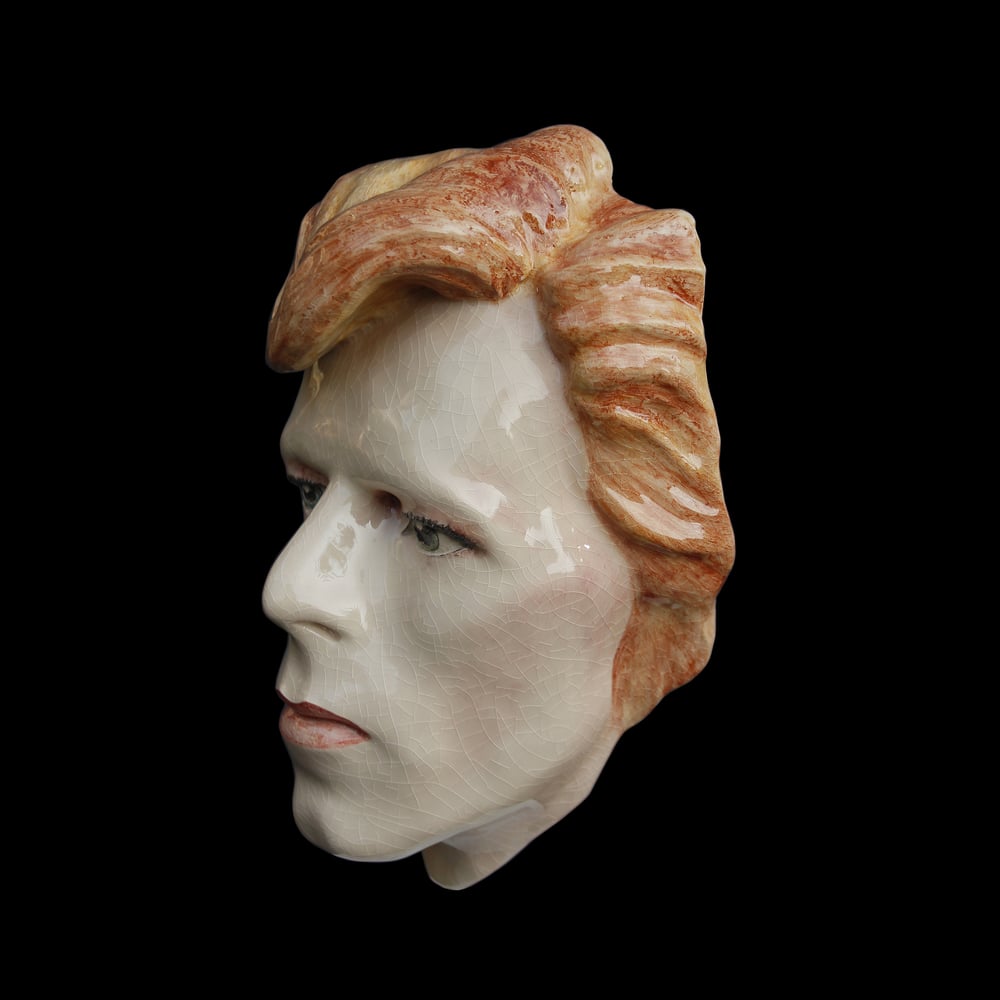 David Bowie - Cracked Actor - Painted and Glazed Ceramic Sculpture