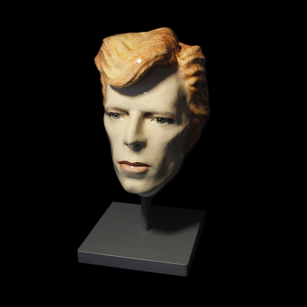 David Bowie - Cracked Actor - Painted and Glazed Ceramic Sculpture