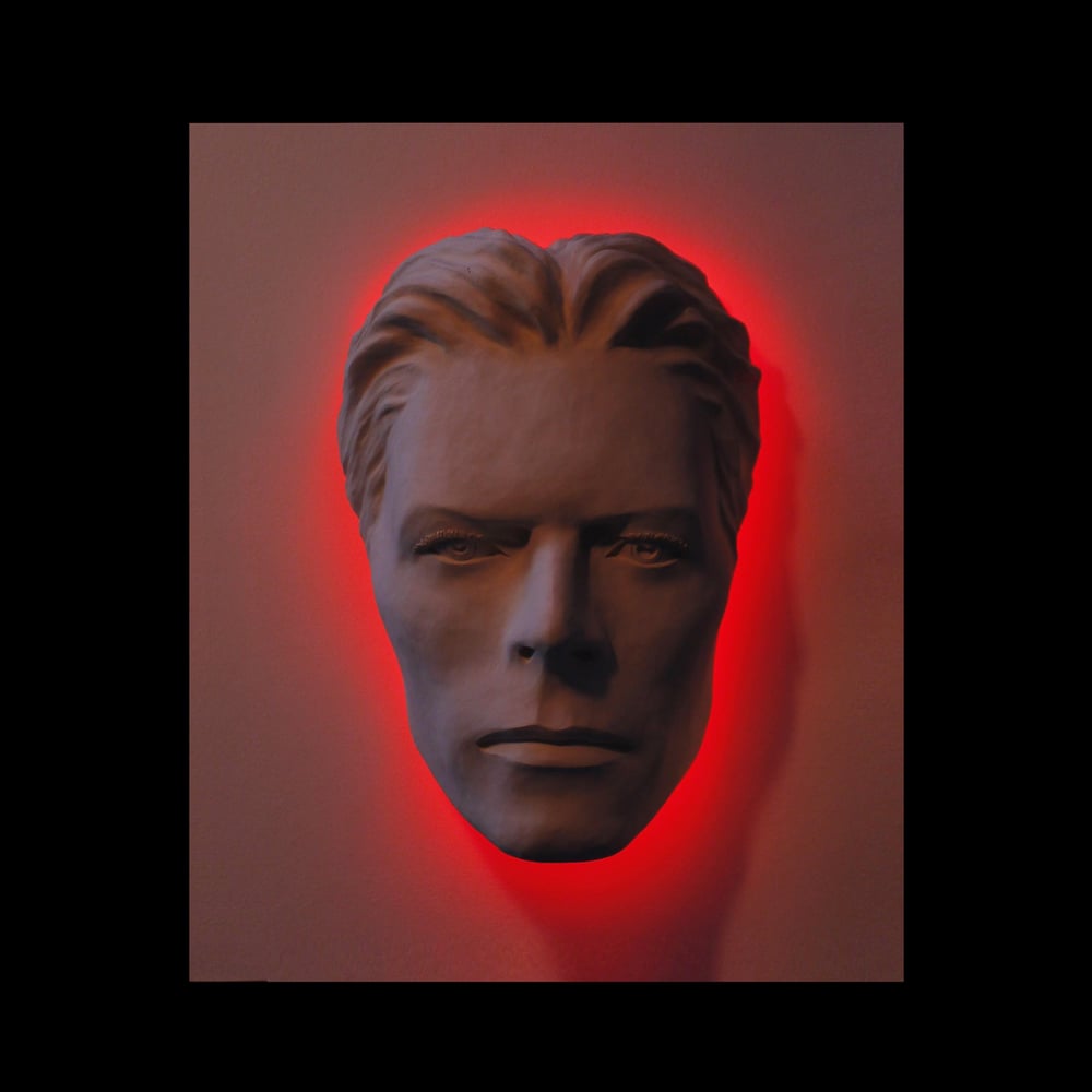 'The Thin White Duke' White Clay Face Sculpture