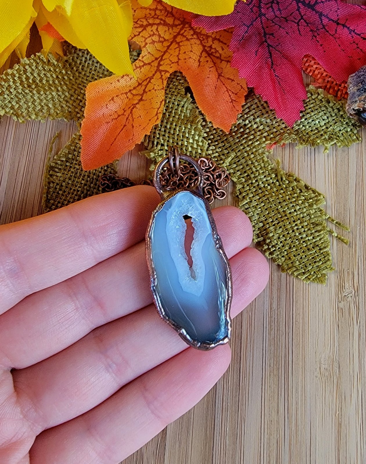 Wire wrapped hot sale agate slice