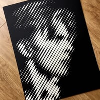 Image 1 of Bowie – Thin White Duke –  Layered Papercut Print