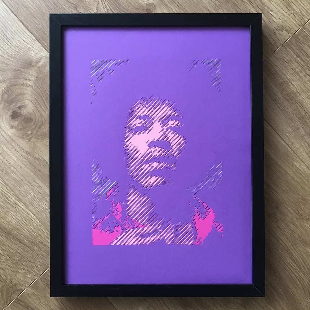 Jimi Hendrix – Layered Papercut Print