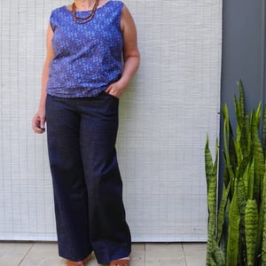 Image of Blue denim Linea pants