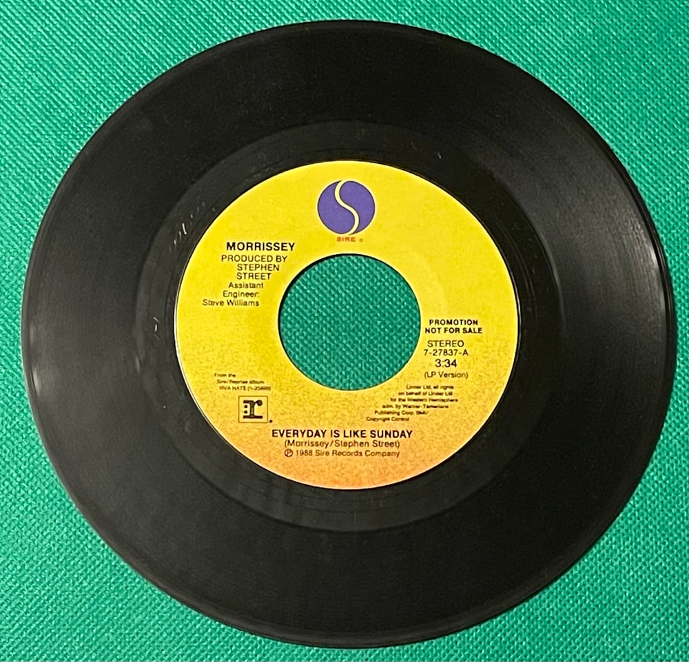 Morrissey - Everyday is like Sunday 1988 7” 45rpm US Promo