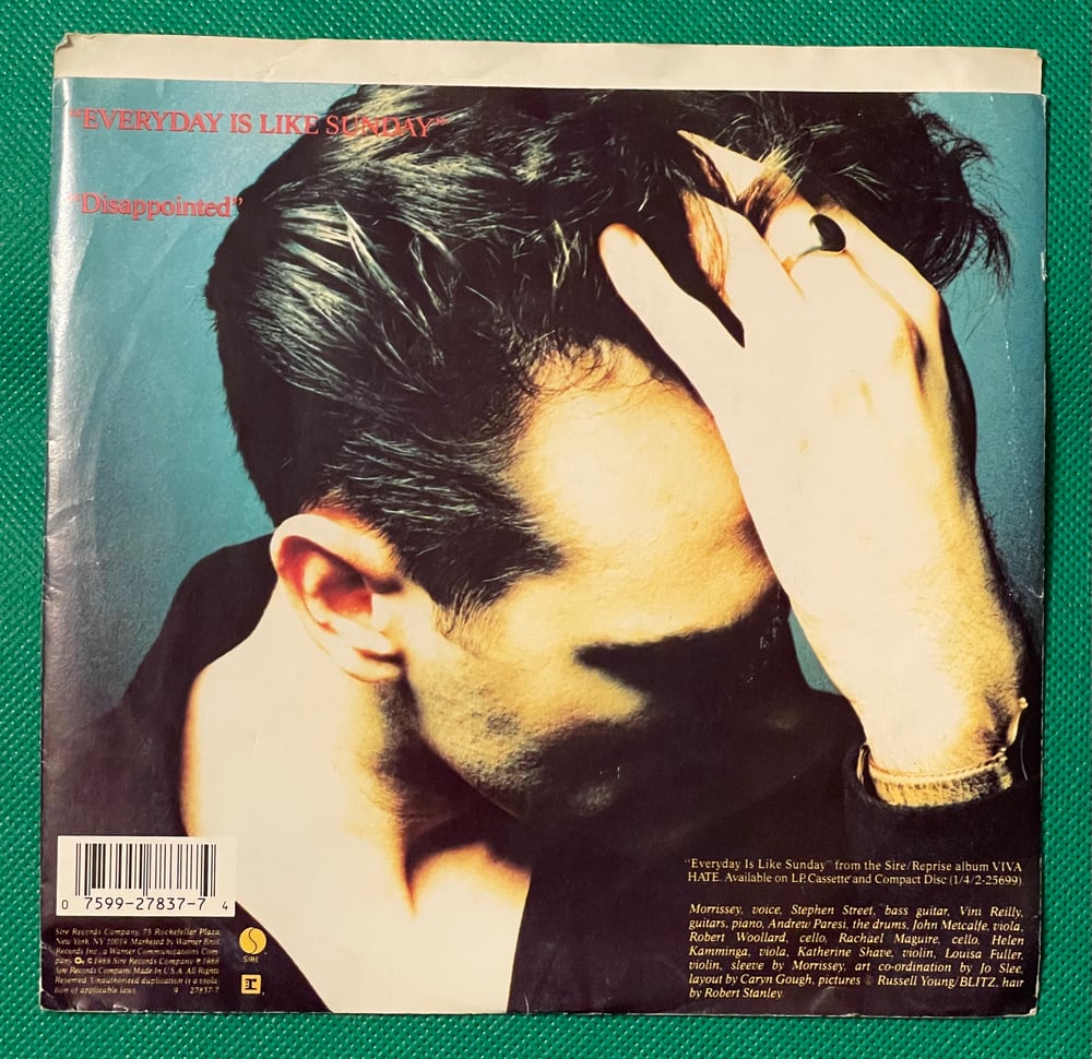 Morrissey - Everyday is like Sunday 1988 7” 45rpm US Promo