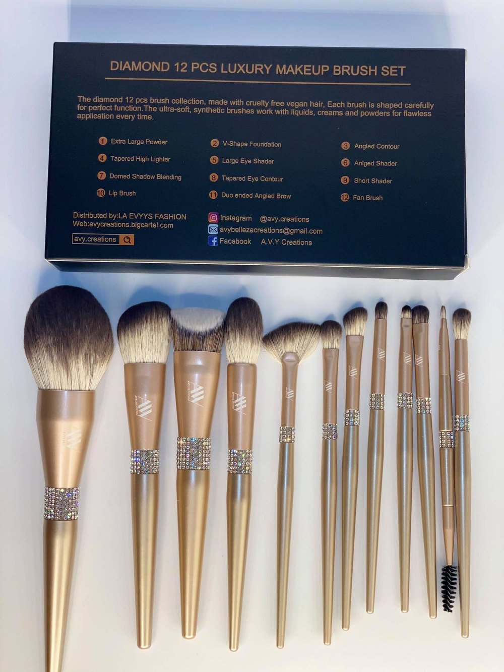Image of Golden Diamond 12 PCS Luxury Brush Set