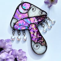 Image 1 of Catch a Falling Star Suncatcher- textured iridescent purple 