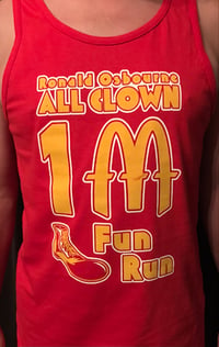 Ronald Osbourne  all clown 1 meter fun run tank top