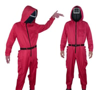 Squid Game Pink Guard Jumpsuit Halloween Costume Unisex