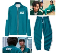 Squid Game Green Tracksuit Halloween Costume Set Unisex