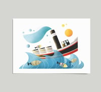 Postkarte "Dampfschiff Gustav"