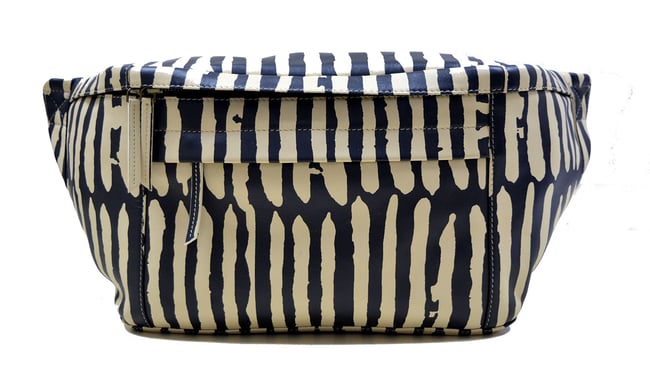 •Oya• Commuter Belt Bag : Yinka Adire Dash printed leather