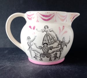 Harlequinade horse and troupe jug