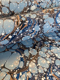 Image 1 of Marbled Paper #37 'Blue Stone' marbled paper design