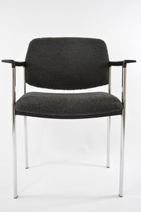 Image 3 of Chaise chromé bouclette noire