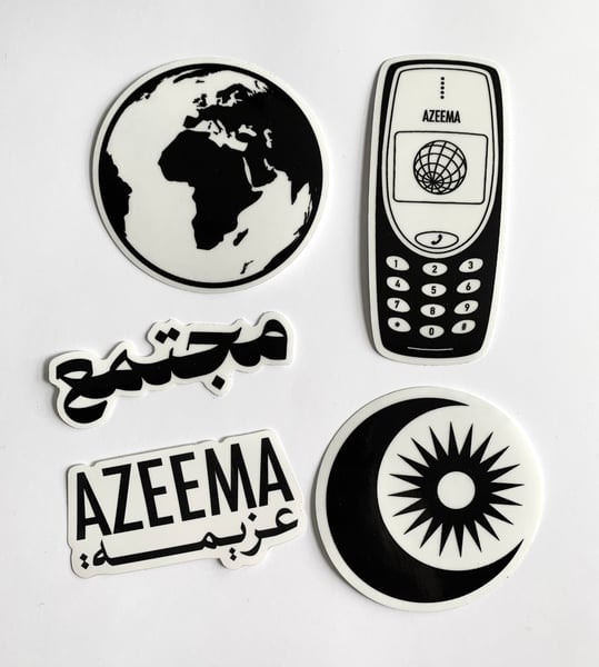 Image of Limited Edition AZEEMA Stickers (Pack of 5)