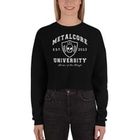 Image 4 of METALCORE UNIVERSITY CROPPED SWEATSHIRT