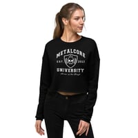 Image 2 of METALCORE UNIVERSITY CROPPED SWEATSHIRT