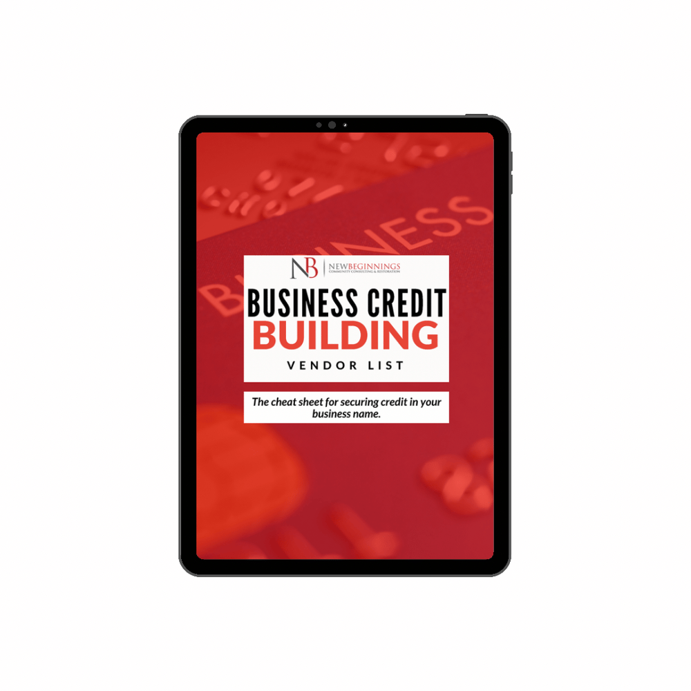 Image of Business Credit Building Vendor List eBook