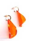 PETALS ON CREOLES _ EARRINGS E3 ORANGE