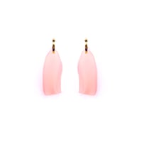 Image 1 of PETALS ON CREOLES  _  EARRINGS E3     SATIN PINK