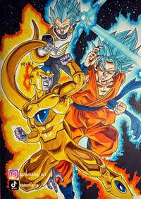 Image 1 of Gold Freezer vs. Vegeta & Goku