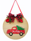 Christmas Truck Family Sign 