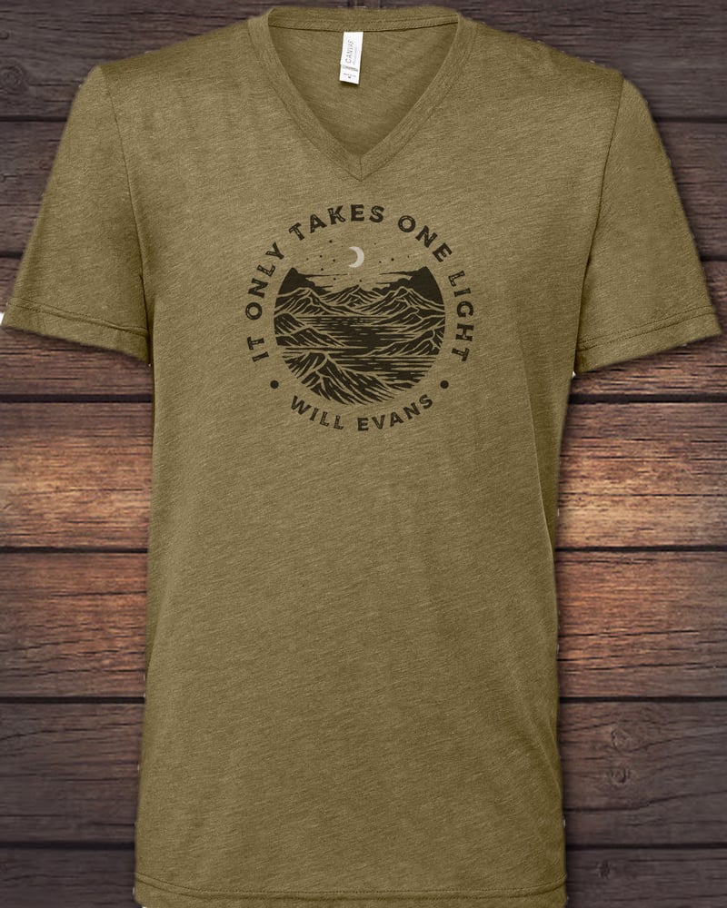 Image of It Only Takes One Light V-Neck (Unisex Tri-blend)