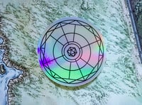 Holographic D20 Magic Circle Sticker