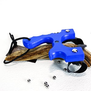 Image of Slingshots Catapults, Blue Textured Polyethylene HDPE, The Menace, Hunter Gift