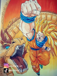 Image 1 of Gold ShenRon & Goku 