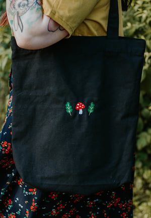 Image of Mushi & Oak Embroidered Recycled Tote