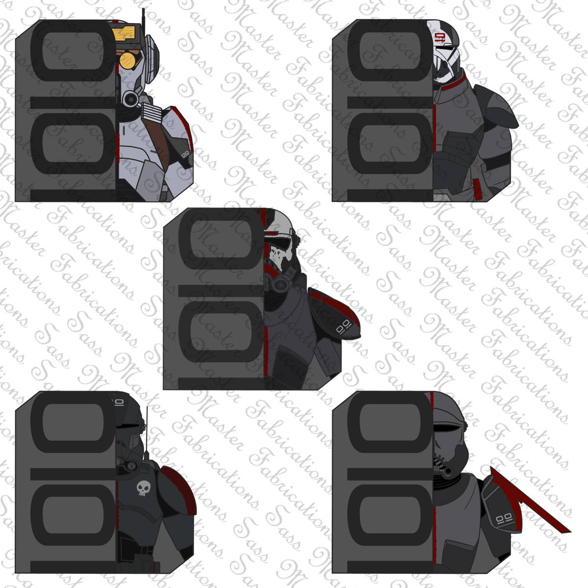 Bad Batch Inspired Stickers | Sass Master Fabrications