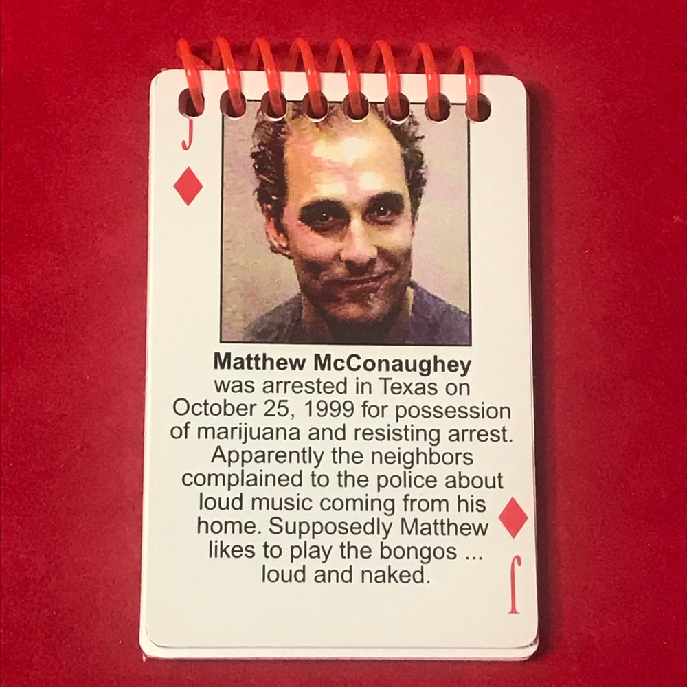 Celebrity Mugshot mini notebook