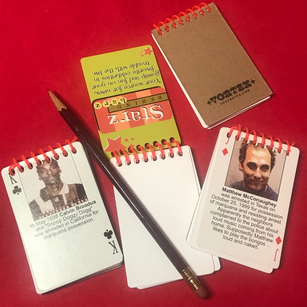 Celebrity Mugshot mini notebook