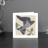 Image 1 of Flying Swallow art card