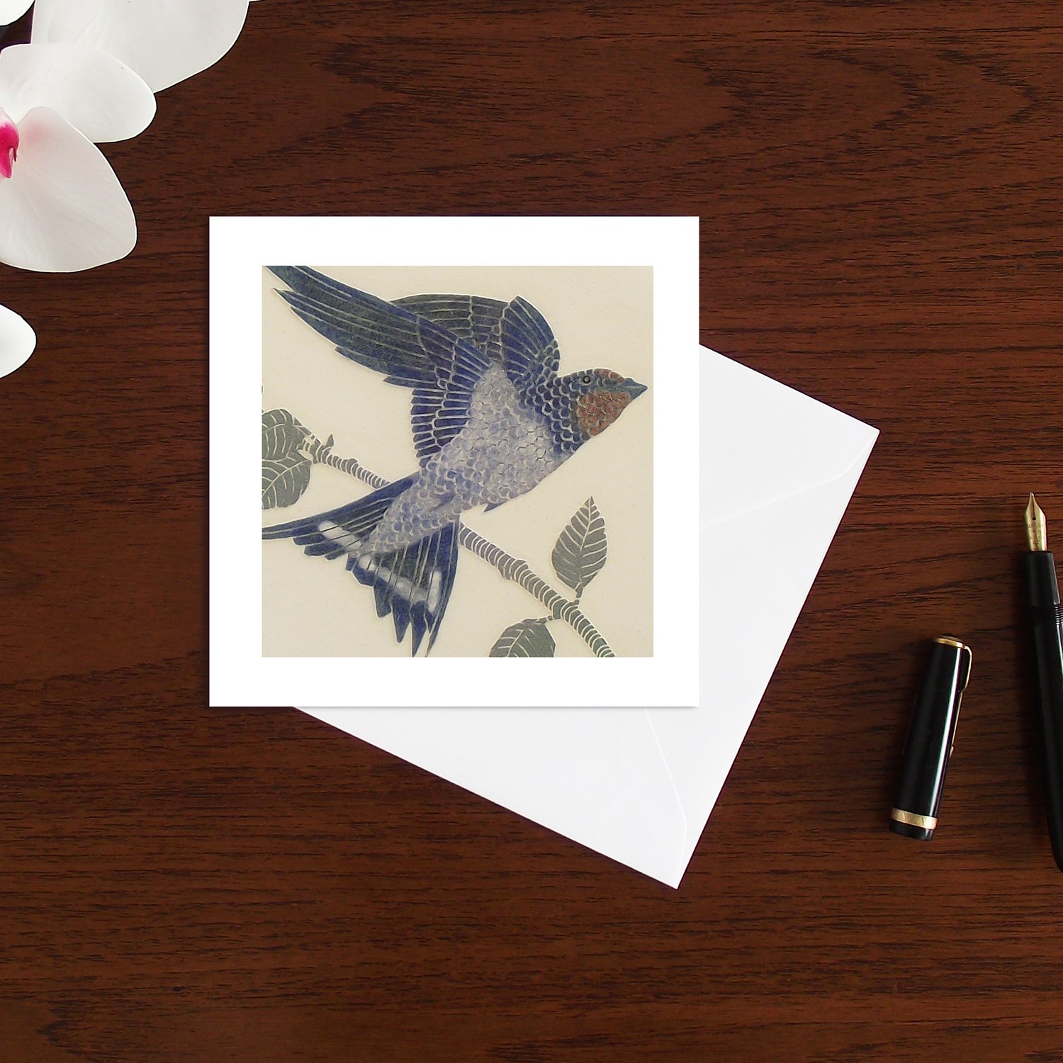 Image of Flying Swallow art card