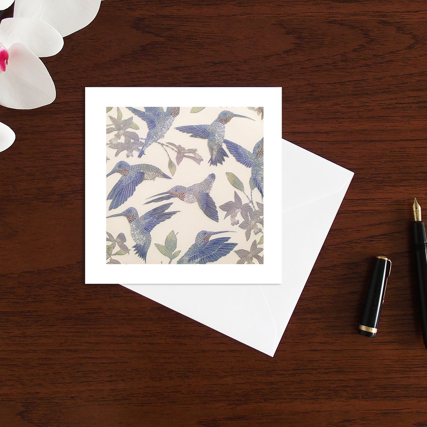 Image of Seven Hummingbirds art card